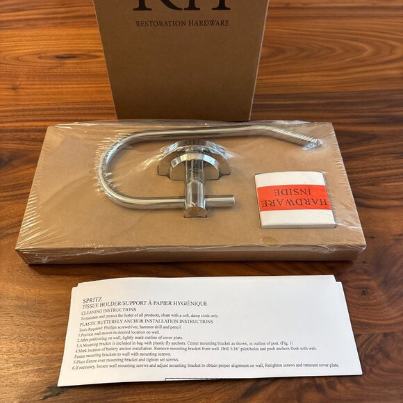 RH Spritz Tissue Holder – Polished Stainless Steel - Picture 4 of 7